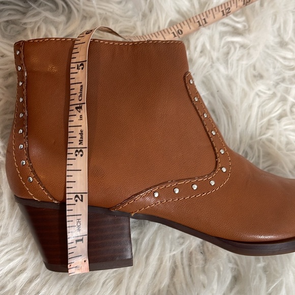 DOLCE VITA Tobin Studded Leather Bootie Brown Side Zip Size 6 NEW - Picture 14 of 16